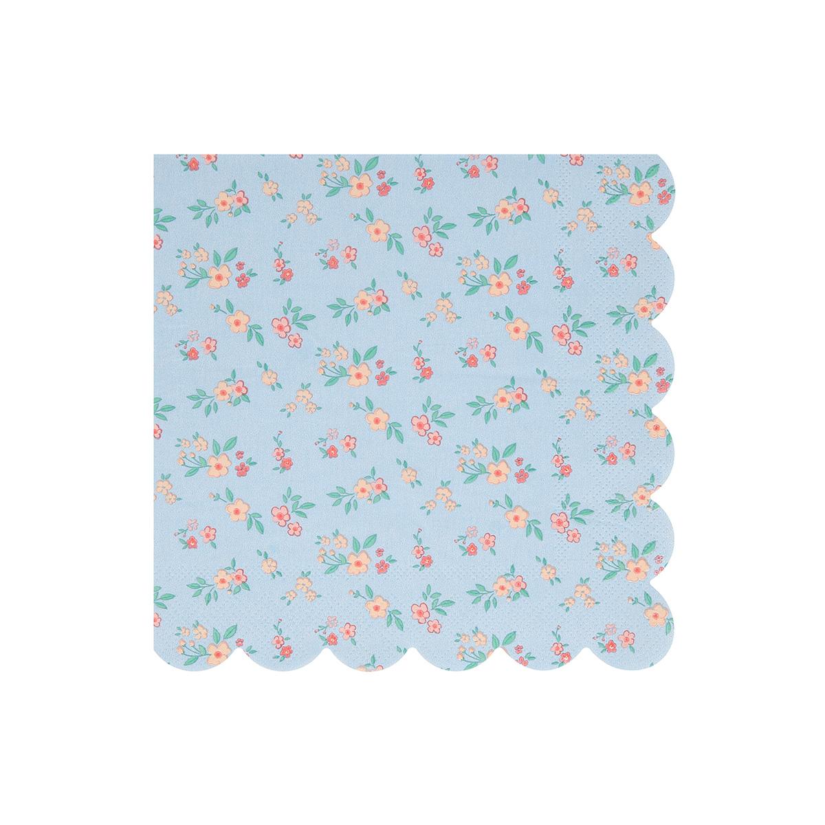 Vintage Ditsy Large Party Napkins x 16 | Meri Meri party napkins Vintage Ditsy Large Party Napkins x 16