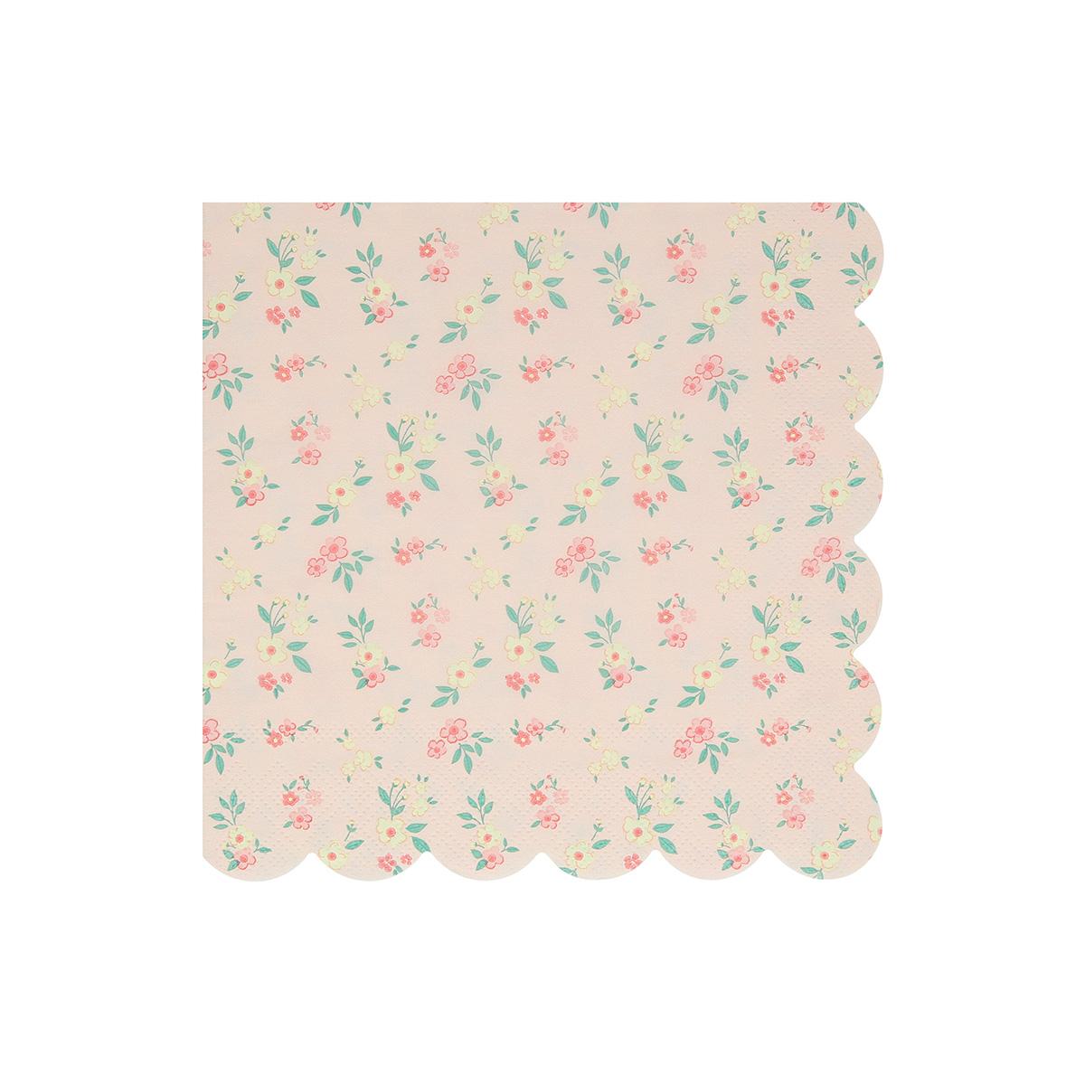 Vintage Ditsy Large Party Napkins x 16 | Meri Meri party napkins Vintage Ditsy Large Party Napkins x 16