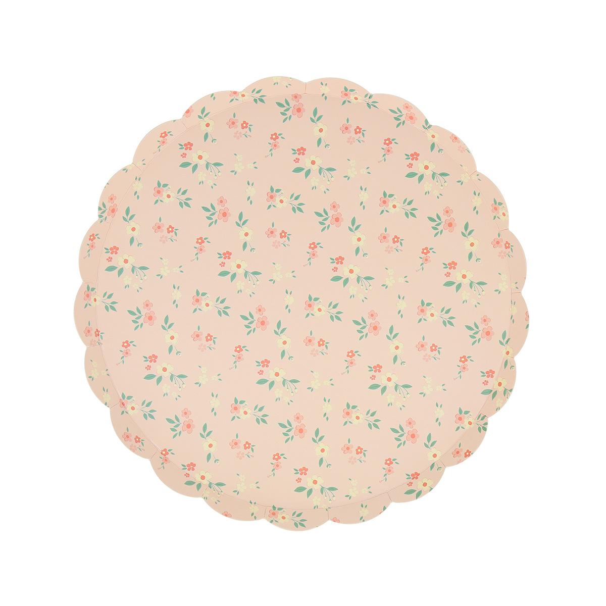 Vintage Ditsy Side Party Plates x 8 | Meri Meri party plates Vintage Ditsy Side Party Plates x 8