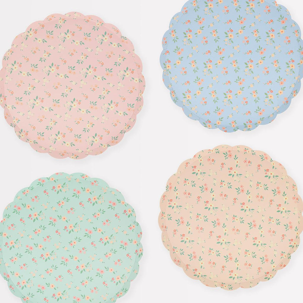 Vintage Ditsy Side Party Plates x 8 | Meri Meri party plates Vintage Ditsy Side Party Plates x 8