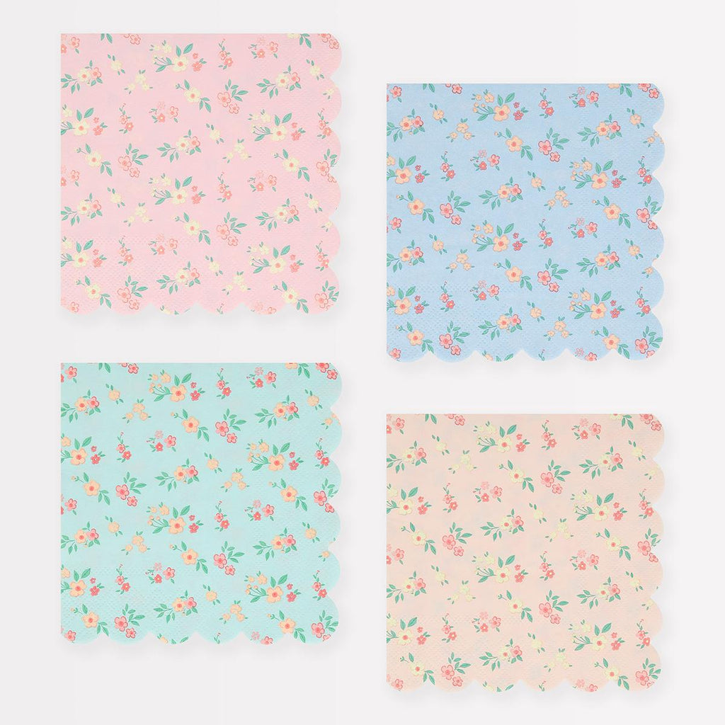Vintage Ditsy Small Party Napkins x 16 | Meri Meri party napkins Vintage Ditsy Small Party Napkins x 16