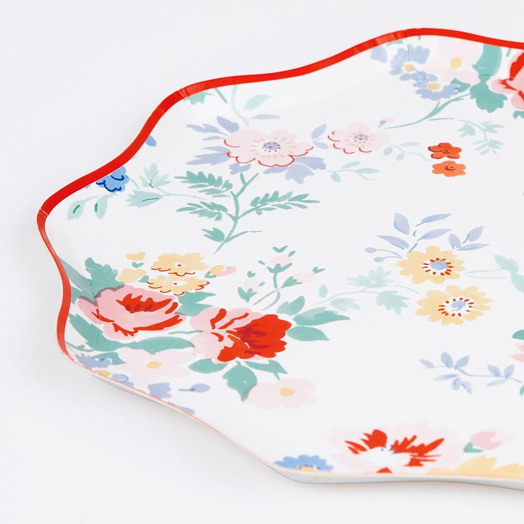Vintage Floral Side Party Plates x 8 | Meri Meri party plates Vintage Floral Side Party Plates x 8