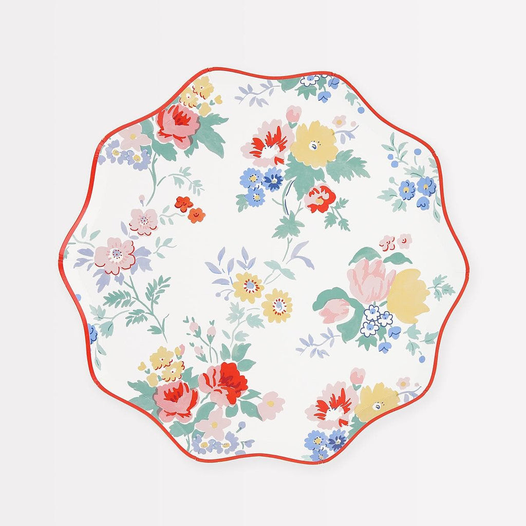 Vintage Floral Side Party Plates x 8 | Meri Meri party plates Vintage Floral Side Party Plates x 8