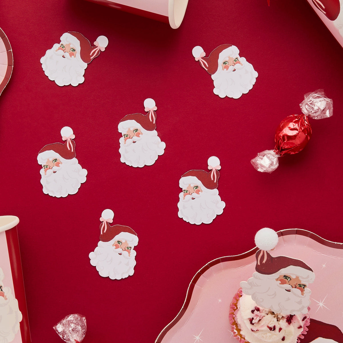 Vintage Santa Table Scatter Confetti christmas decorations Vintage Santa Table Scatter Confetti