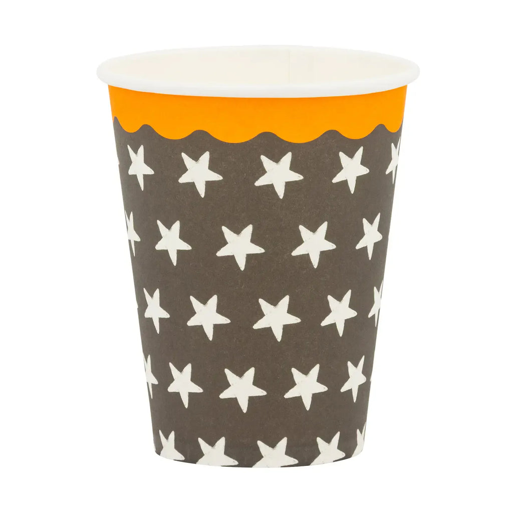 Vintage Stars Halloween Party Cups x 8 - My Mind's Eye Halloween UK Disposable Cups Vintage Stars Halloween Party Cups x 8