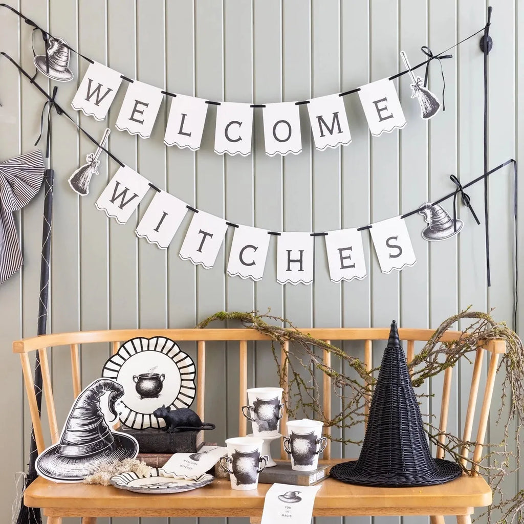 Welcome Witches Halloween Banner | My Mind's Eye Halloween Decorations Bunting Welcome Witches Halloween Banner