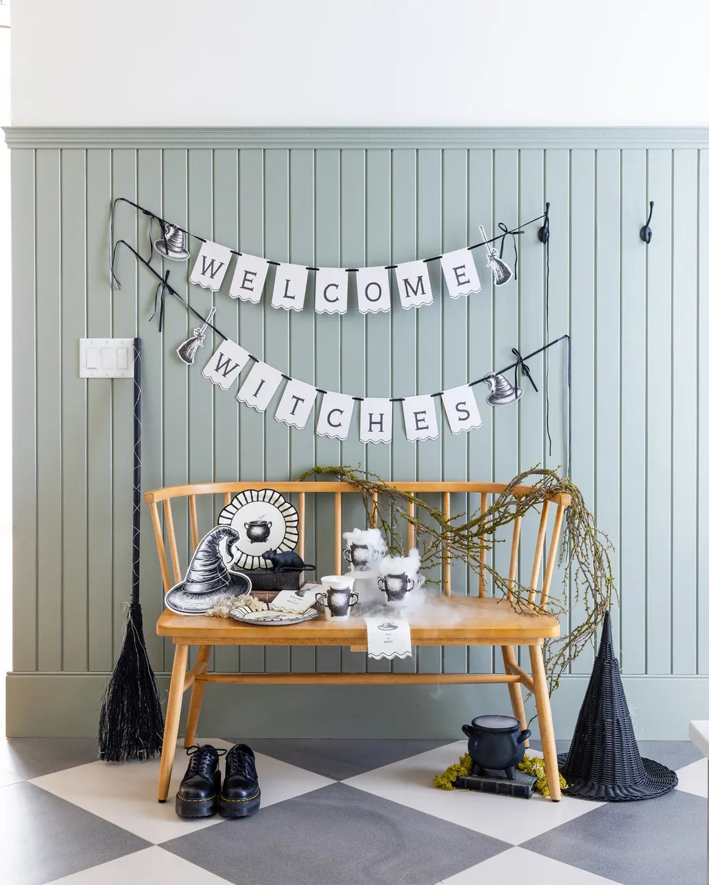 Welcome Witches Halloween Banner | My Mind's Eye Halloween Decorations Bunting Welcome Witches Halloween Banner