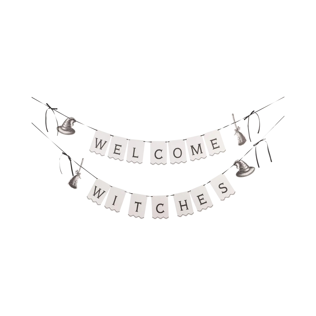 Welcome Witches Halloween Banner | My Mind's Eye Halloween Decorations Bunting Welcome Witches Halloween Banner