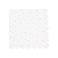 White and Gold Dots Paper Napkins x 20 - White Party Supplies Paper Napkins White and Gold Dots Paper Napkins x 20