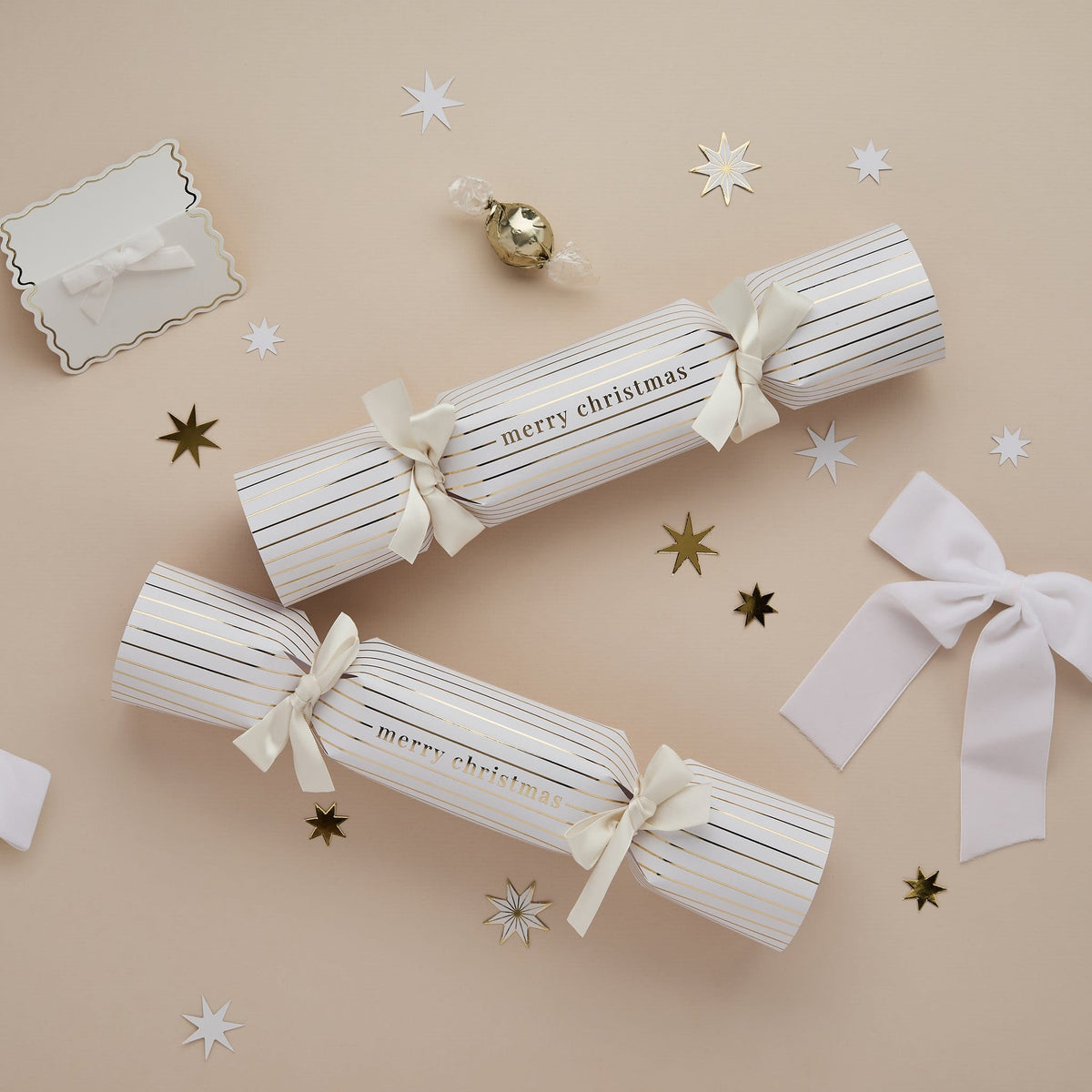 White Christmas Fill Your Own Crackers x 6 | Hootyballoo Cracker Kit christmas crackers White Christmas Fill Your Own Crackers x 6