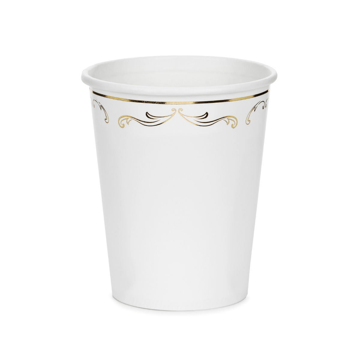 White Lace Style Paper Cups x 6 - Lace Tablescapes Disposable Cups White Lace Style Paper Cups x 6