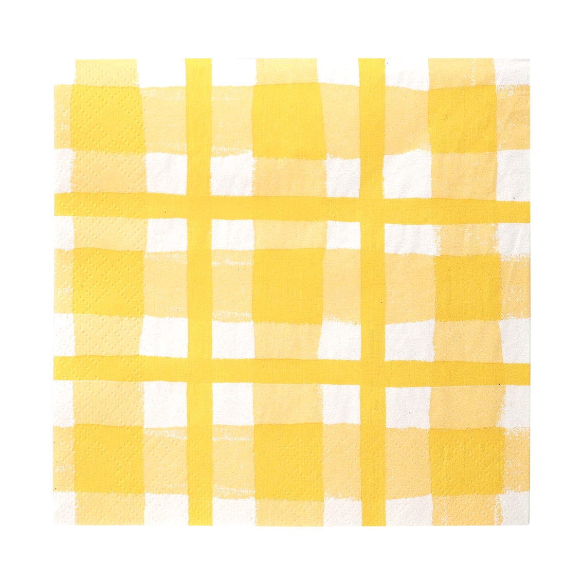 Yellow and White Gingham Paper Napkins x 20 Paper Napkins Yellow and White Gingham Paper Napkins x 20