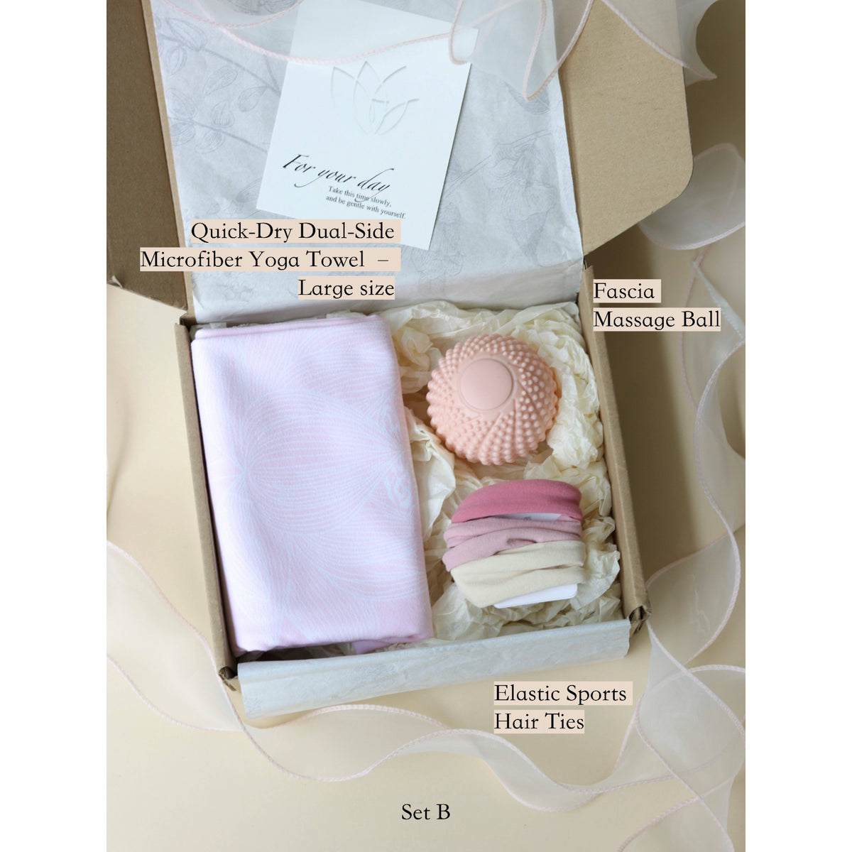 Yoga Towel & Grip Socks Gift Box Set
